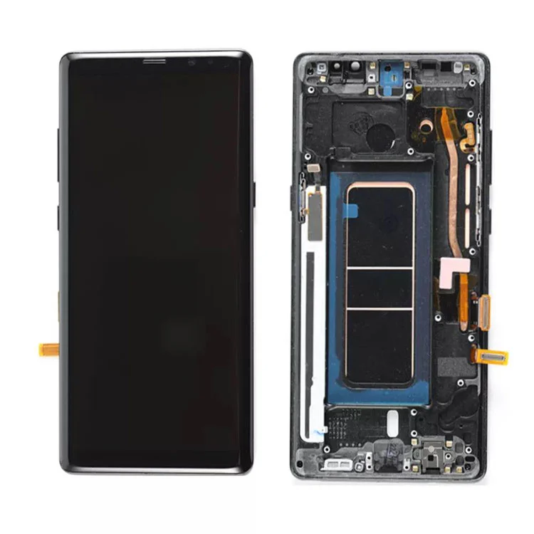 ສໍາລັບ Samsung Galaxy Note 8 LCD OLED ຈໍສະຫນັບສະຫນູນຈໍສະແດງຜົນງານຈໍສະແດງ OLED ທີ່ມີກອບ