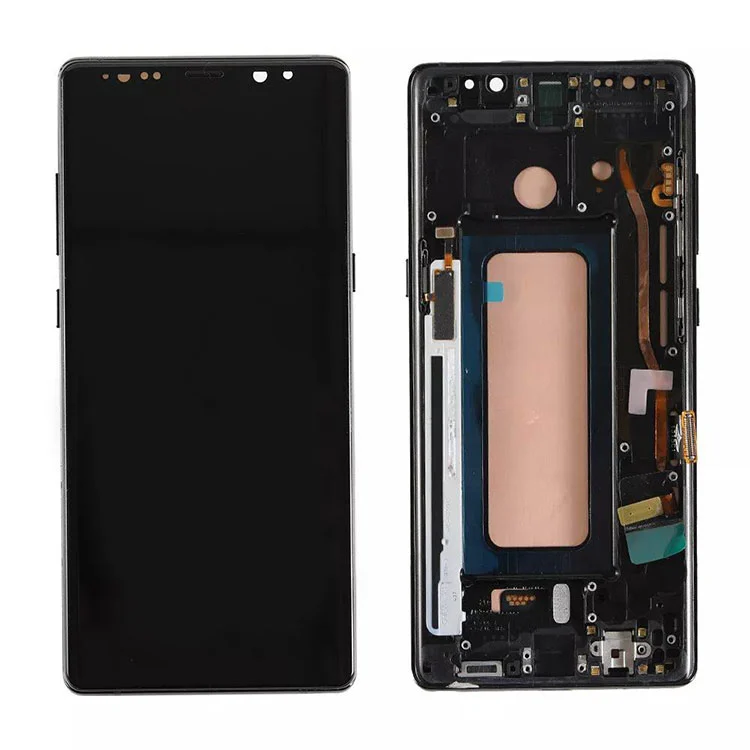 ສໍາລັບ Samsung Galaxy Note 8 LCD OLED ຈໍສະຫນັບສະຫນູນຈໍສະແດງຜົນງານຈໍສະແດງ OLED ທີ່ມີກອບ