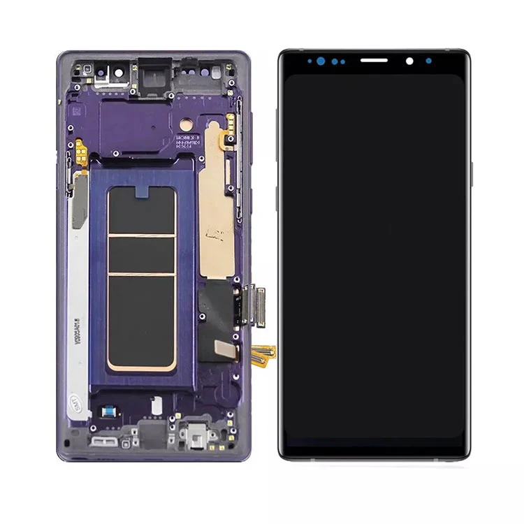 ສໍາລັບ Samsung Galaxy Note 9 LCD OLED ຈໍສະຫນັບສະຫນູນຈໍສະແດງຜົນງານໃນຫນ້າຈໍສໍາລັບກອບທີ່ມີກອບ