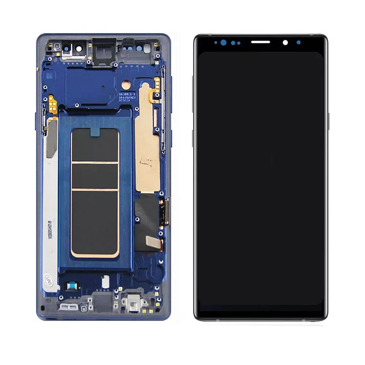 ສໍາລັບ Samsung Galaxy Note 9 LCD OLED ຈໍສະຫນັບສະຫນູນຈໍສະແດງຜົນງານໃນຫນ້າຈໍສໍາລັບກອບທີ່ມີກອບ
