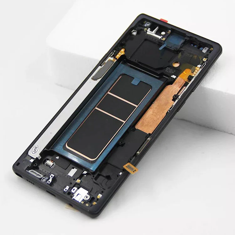 ສໍາລັບ Samsung Galaxy Note 9 LCD OLED ຈໍສະຫນັບສະຫນູນຈໍສະແດງຜົນງານໃນຫນ້າຈໍສໍາລັບກອບທີ່ມີກອບ