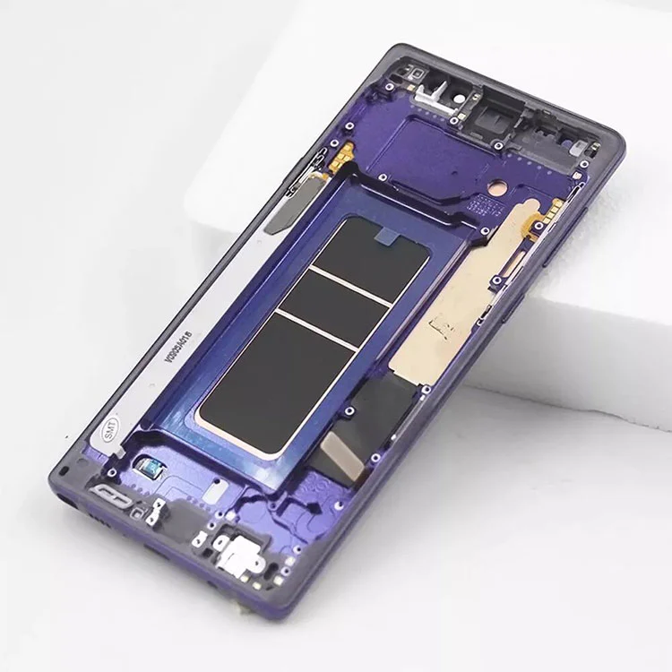 ສໍາລັບ Samsung Galaxy Note 9 LCD OLED ຈໍສະຫນັບສະຫນູນຈໍສະແດງຜົນງານໃນຫນ້າຈໍສໍາລັບກອບທີ່ມີກອບ