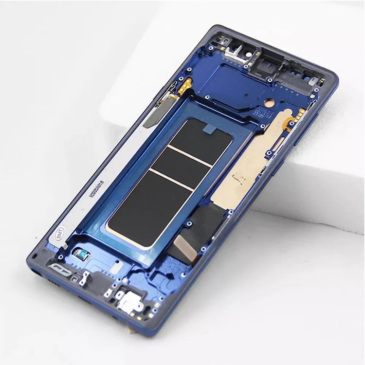 ສໍາລັບ Samsung Galaxy Note 9 LCD OLED ຈໍສະຫນັບສະຫນູນຈໍສະແດງຜົນງານໃນຫນ້າຈໍສໍາລັບກອບທີ່ມີກອບ